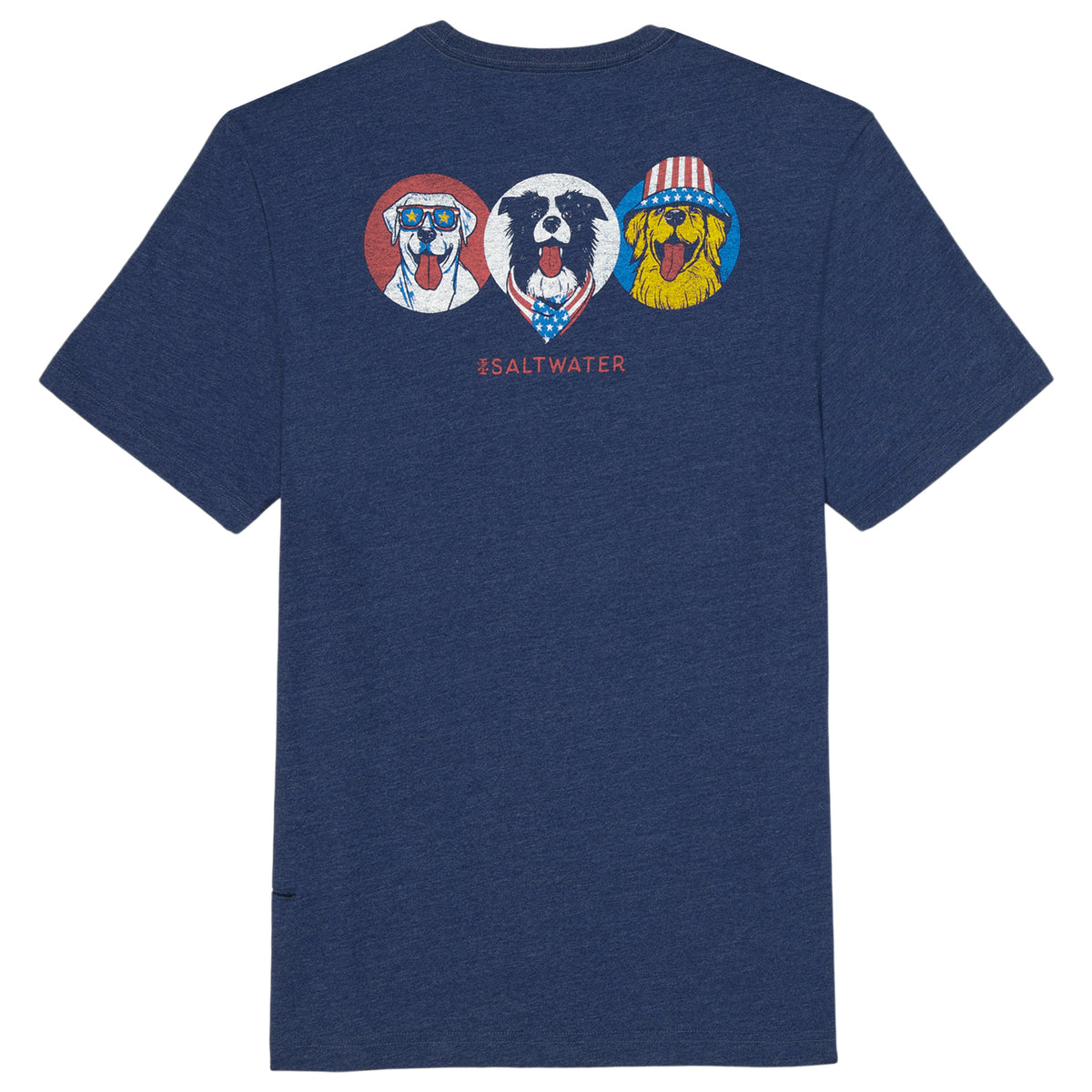 Izod SALTWATER SHORT SLEEVE GRAPHIC TEE - MEDIEVAL BLUE