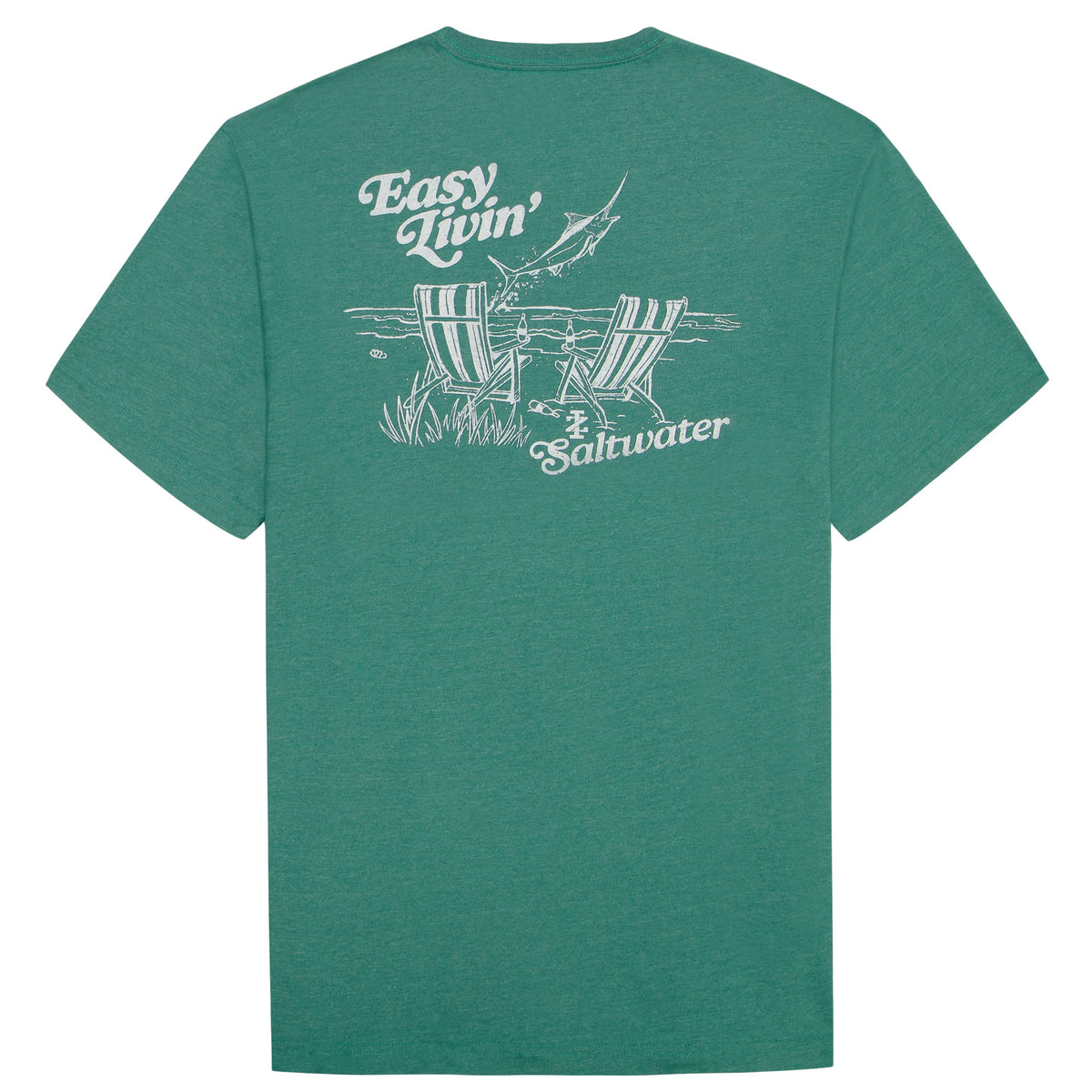Izod SALTWATER SHORT SLEEVE GRAPHIC TEE - SMOKE PINE