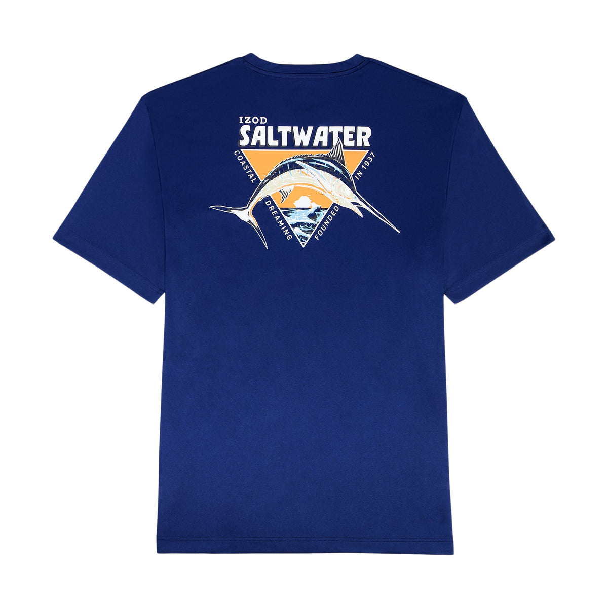 Izod SALTWATER FISHING GEAR S/S GRAPHIC TEE - MEDIEVAL BLUE