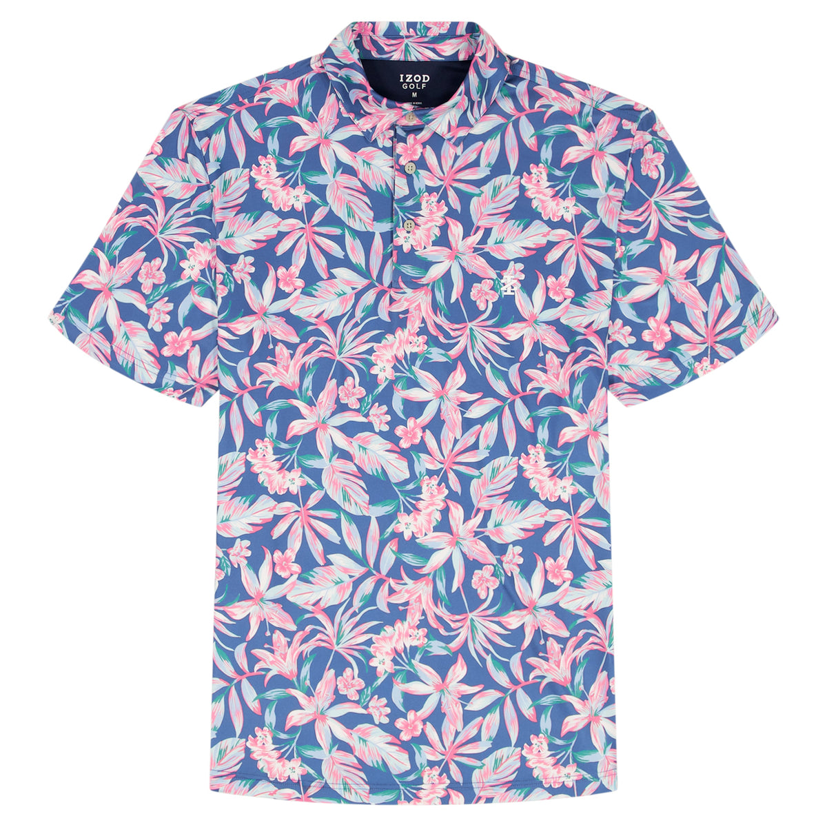 Izod GOLF SWINGFLEX ELITE PRINTED POLO - BRIGHT COBALT