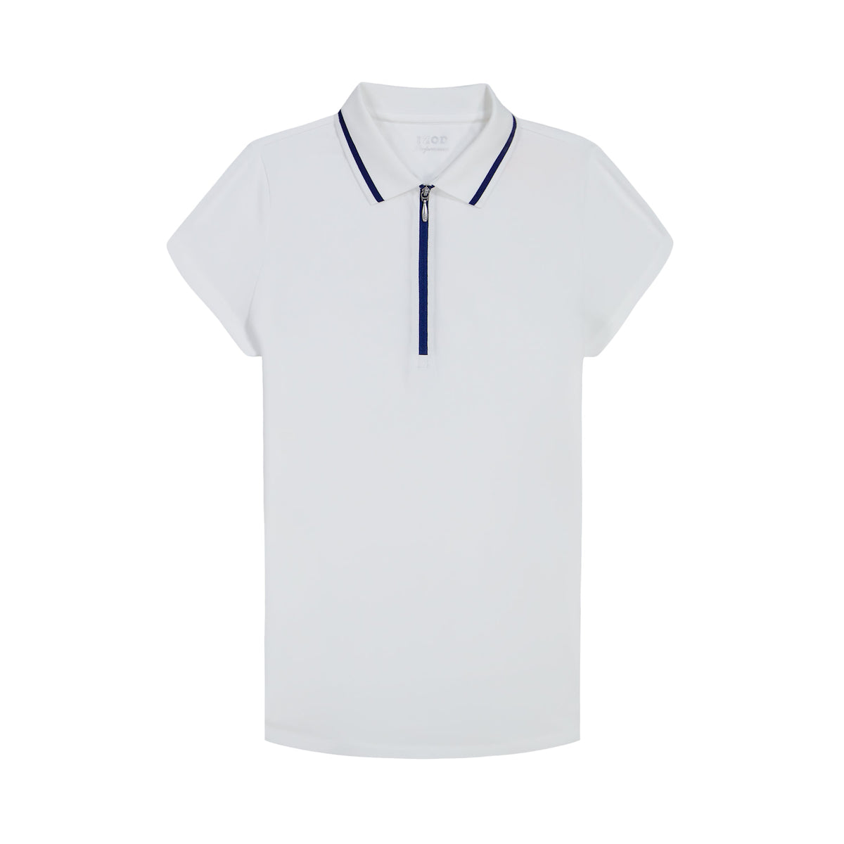 Izod CHLOE COURTSIDE CAP SLEEVE POLO - BRIGHT WHITE