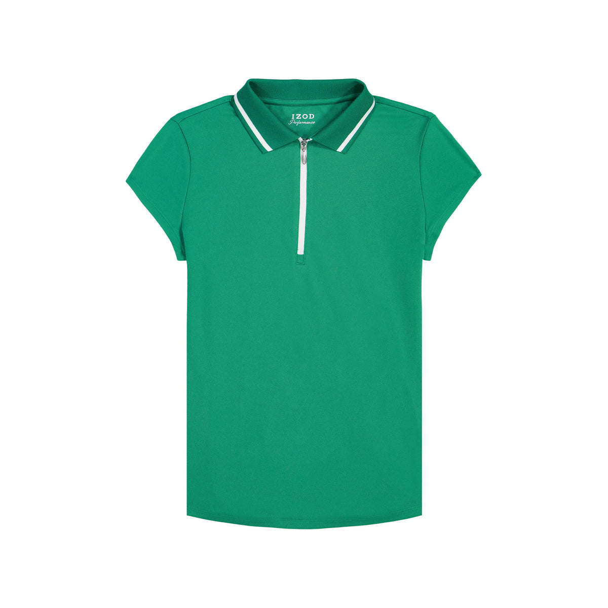 Izod CHLOE COURTSIDE CAP SLEEVE POLO - GREENLAKE