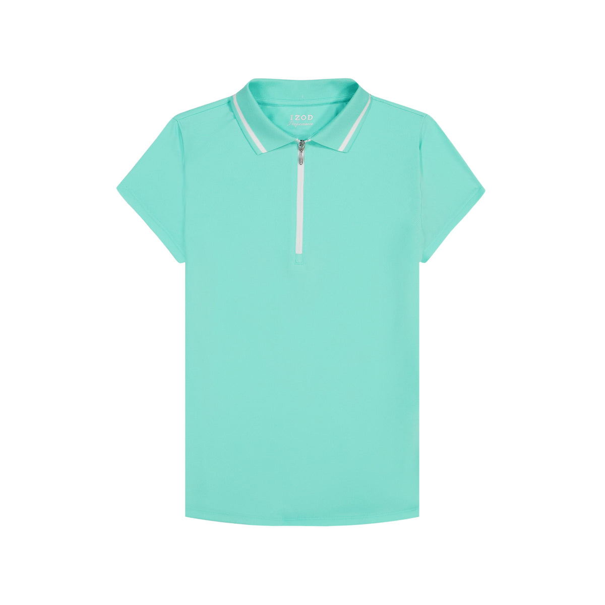 Izod CHLOE COURTSIDE CAP SLEEVE POLO - ARUBA BLUE