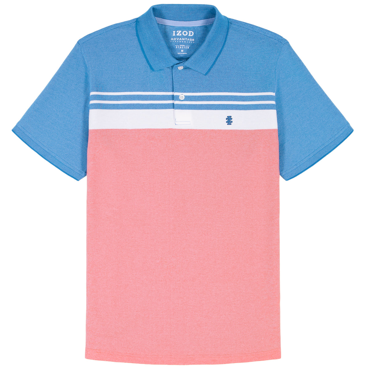 Izod ADVANTAGE PERFORMANCE STRIPED POLO - LAPIS BLUE