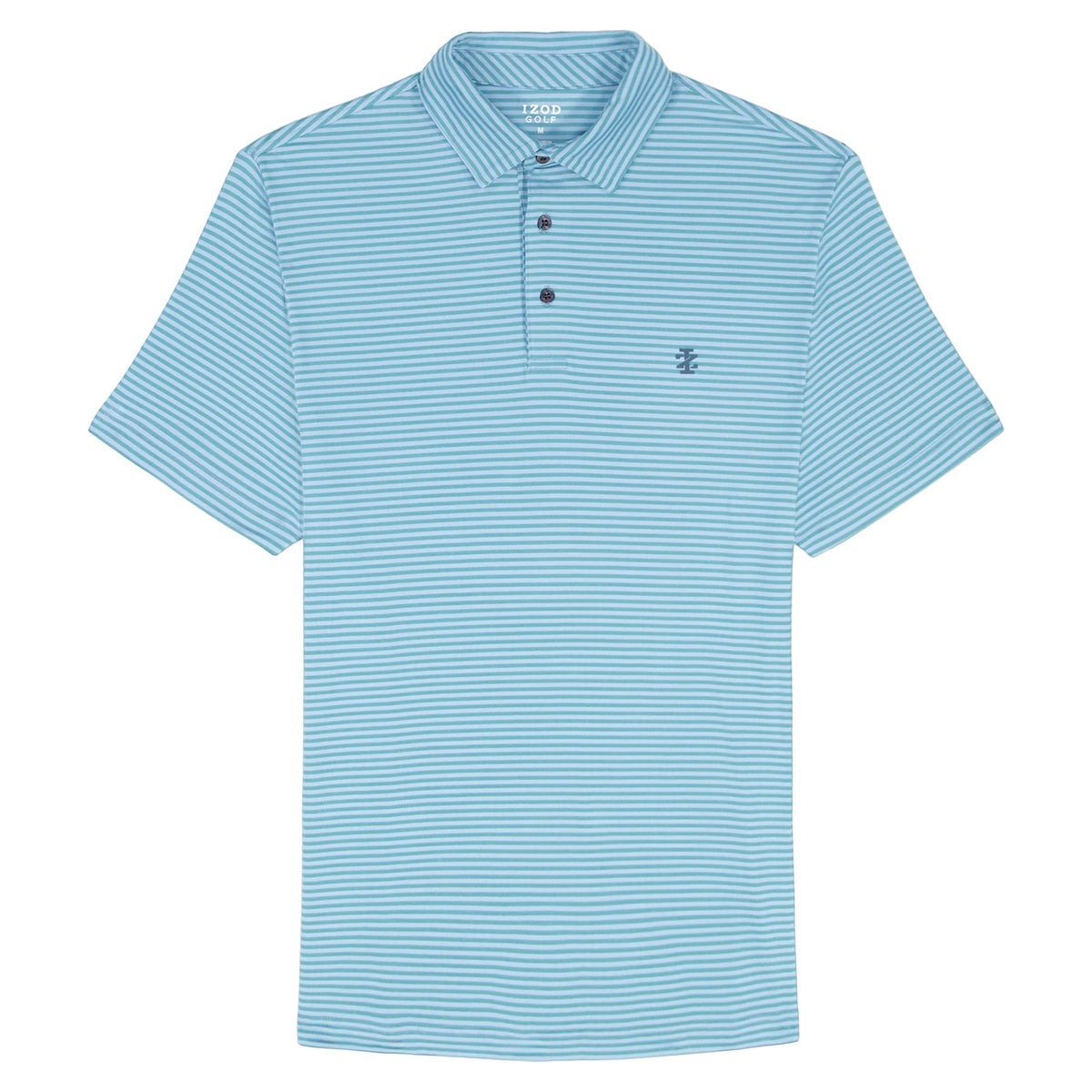 Izod BIG & TALL GOLF SWINGFLEX ELITE STRIPED POLO - TEAL