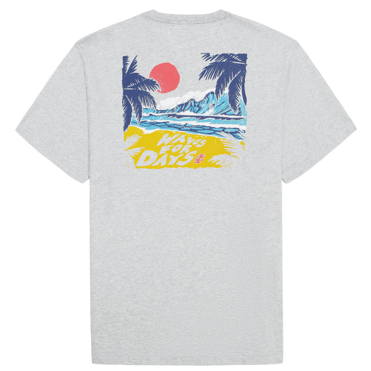 Izod BIG & TALL SALTWATER SHORT SLEEVE GRAPHIC TEE - HARBOR MIST