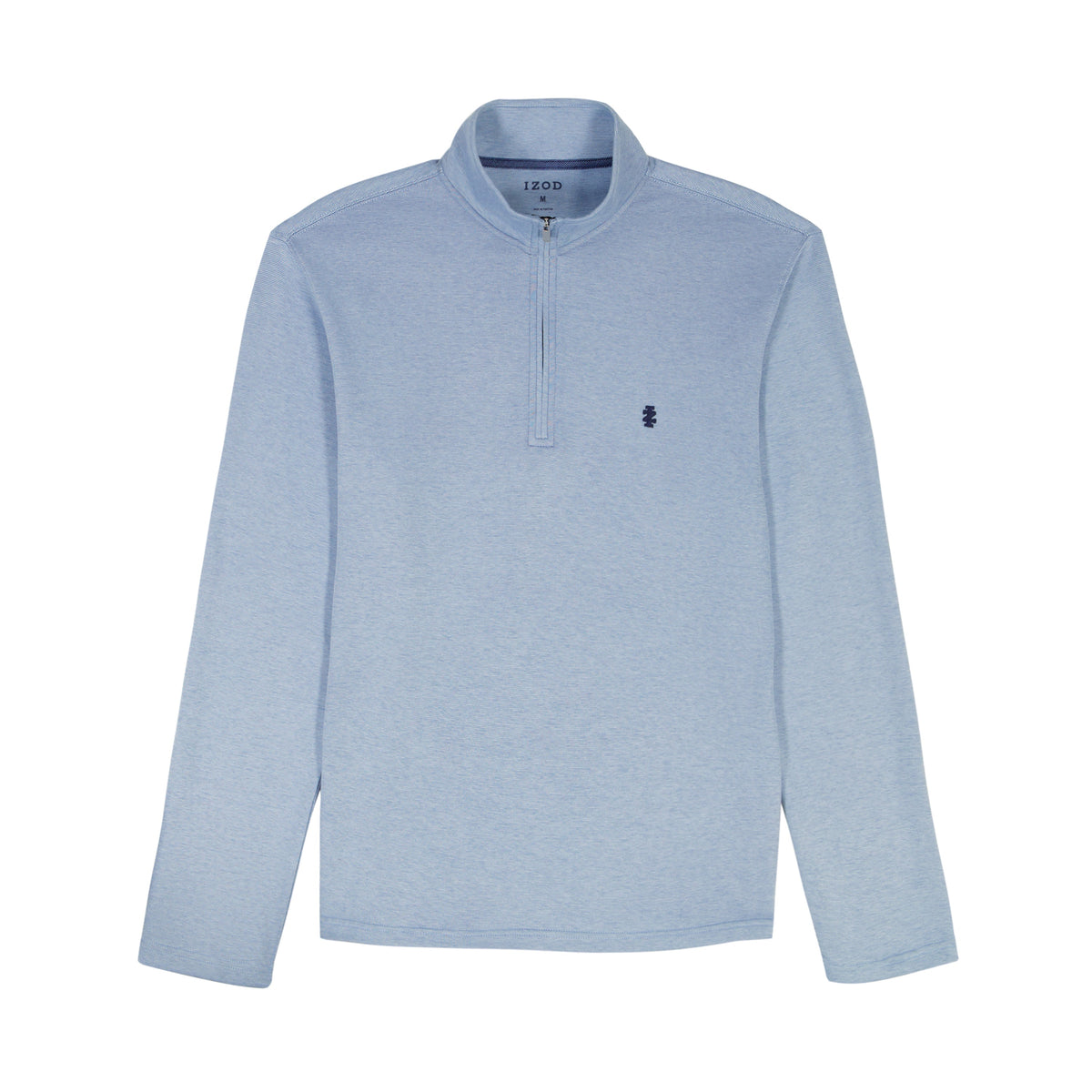 Izod Big & Tall Performance Comfort Striped Quarter Zip - Blue