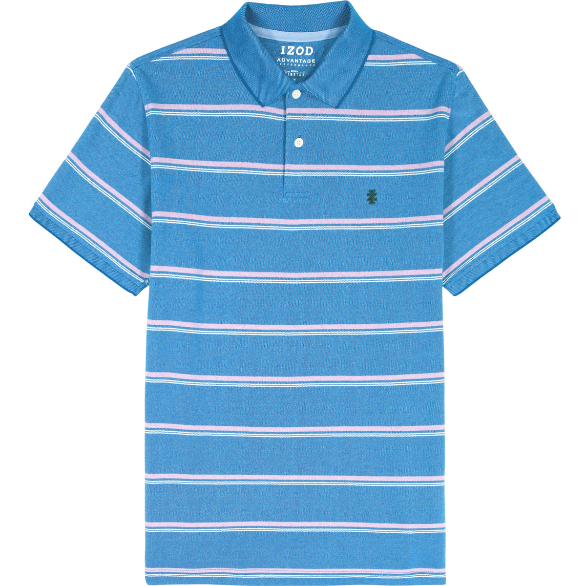 Izod BIG & TALL ADVANTAGE PERFORMANCE STRIPED POLO - LAPIS BLUE