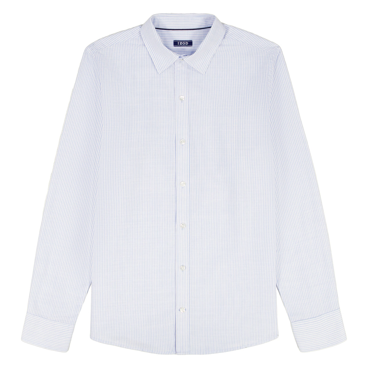 Izod BIG & TALL LUXURY SPORT L/S STRIPED SHIRT - PLACID BLUE
