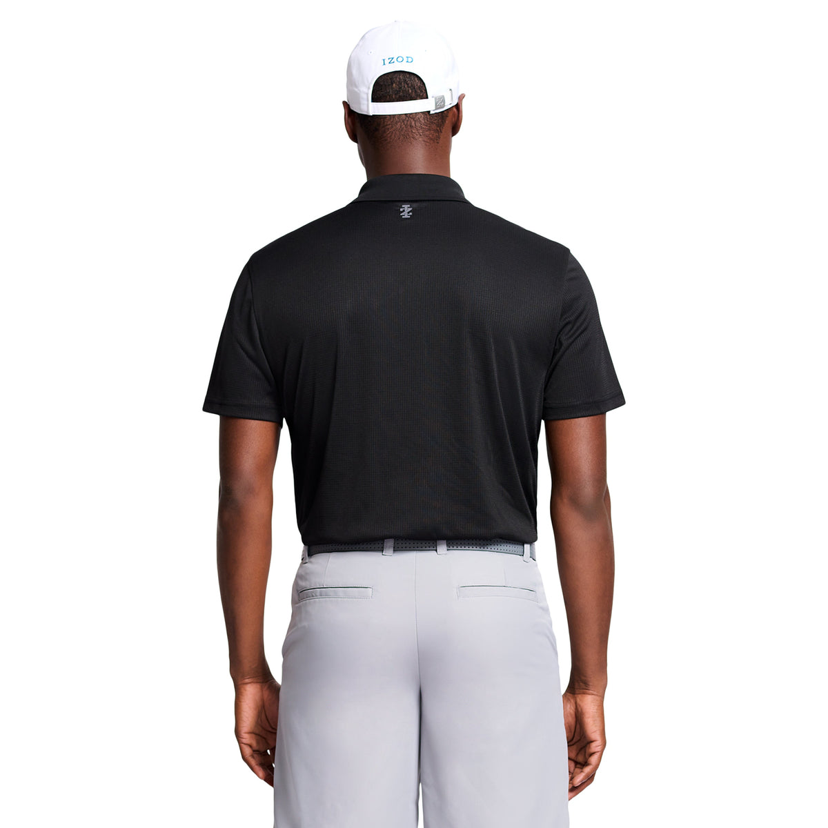 Izod Performance Golf Grid Stretch Polo - Black