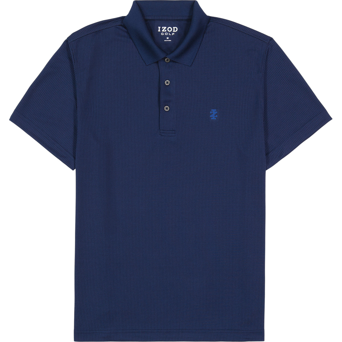 Izod Performance Golf Grid Stretch Polo - Peacoat