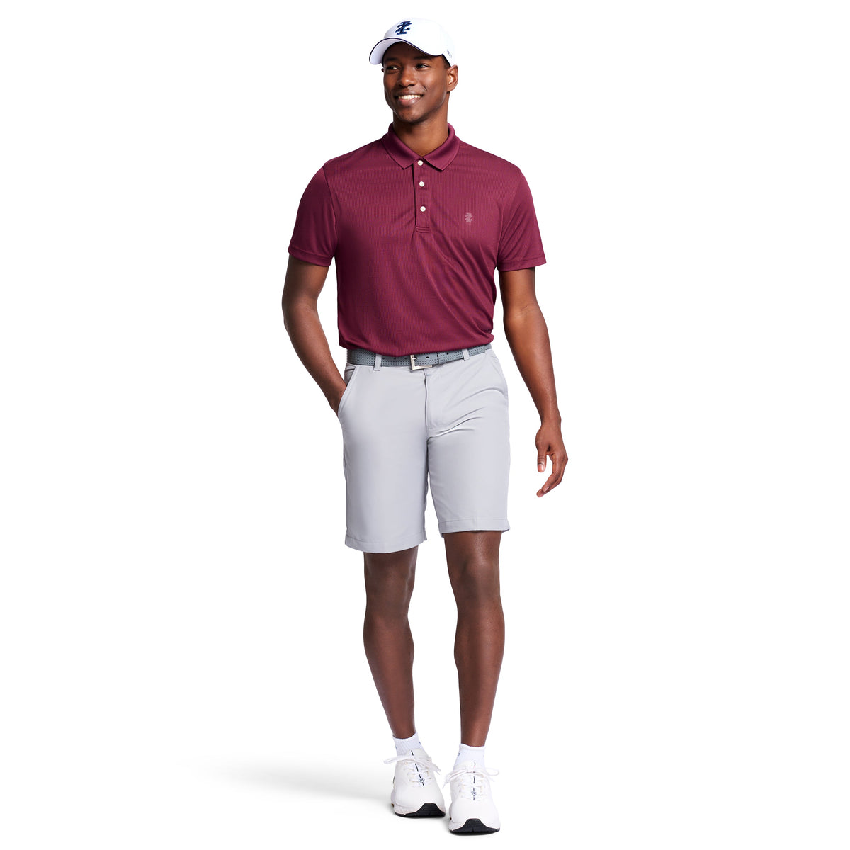 Izod Performance Golf Grid Stretch Polo - Fig