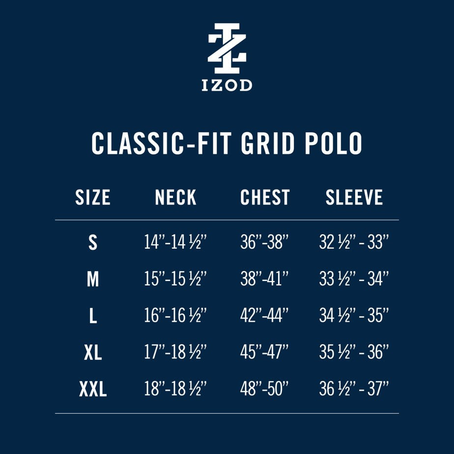 Izod Performance Golf Grid Stretch Polo - Fig