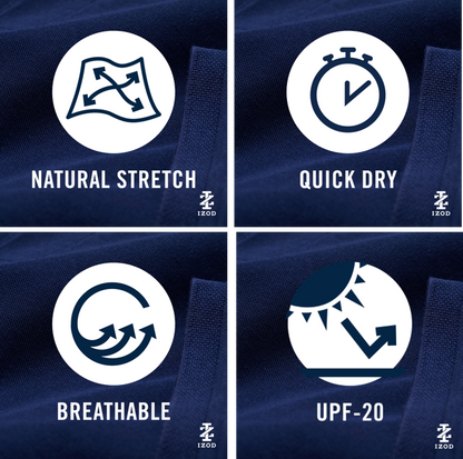 Izod Performance Golf Grid Stretch Polo - Fig