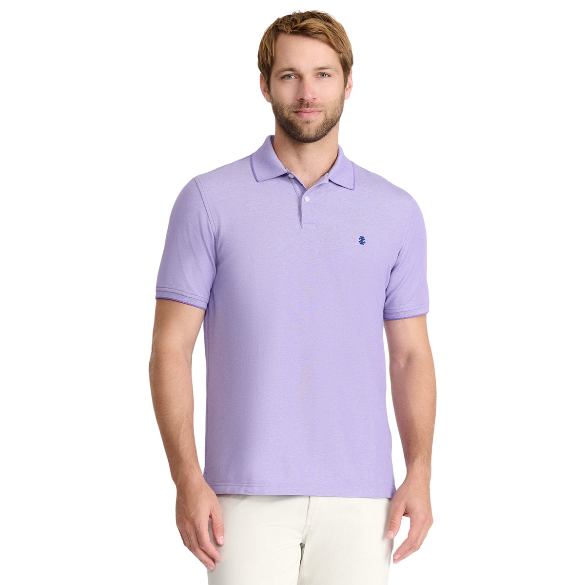 Izod ADVANTAGE PERFORMANCE SHORT-SLEEVE POLO SHIRT DAHLIA PURPLE