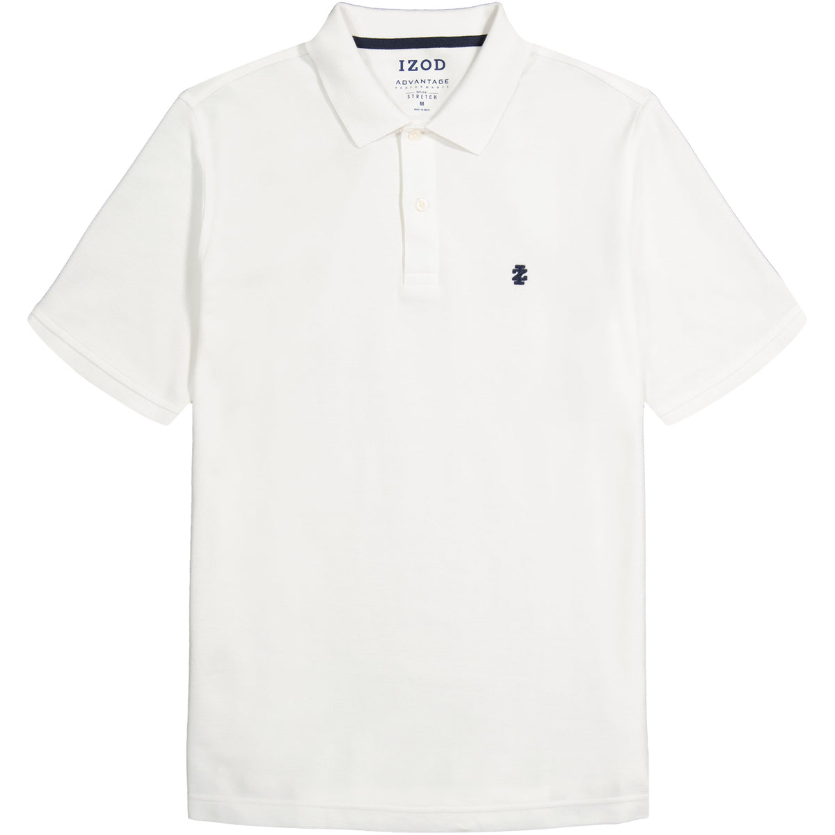 Izod ADVANTAGE PERFORMANCE SHORT-SLEEVE SLIM-FIT POLO SHIRT BRIGHT WHITE