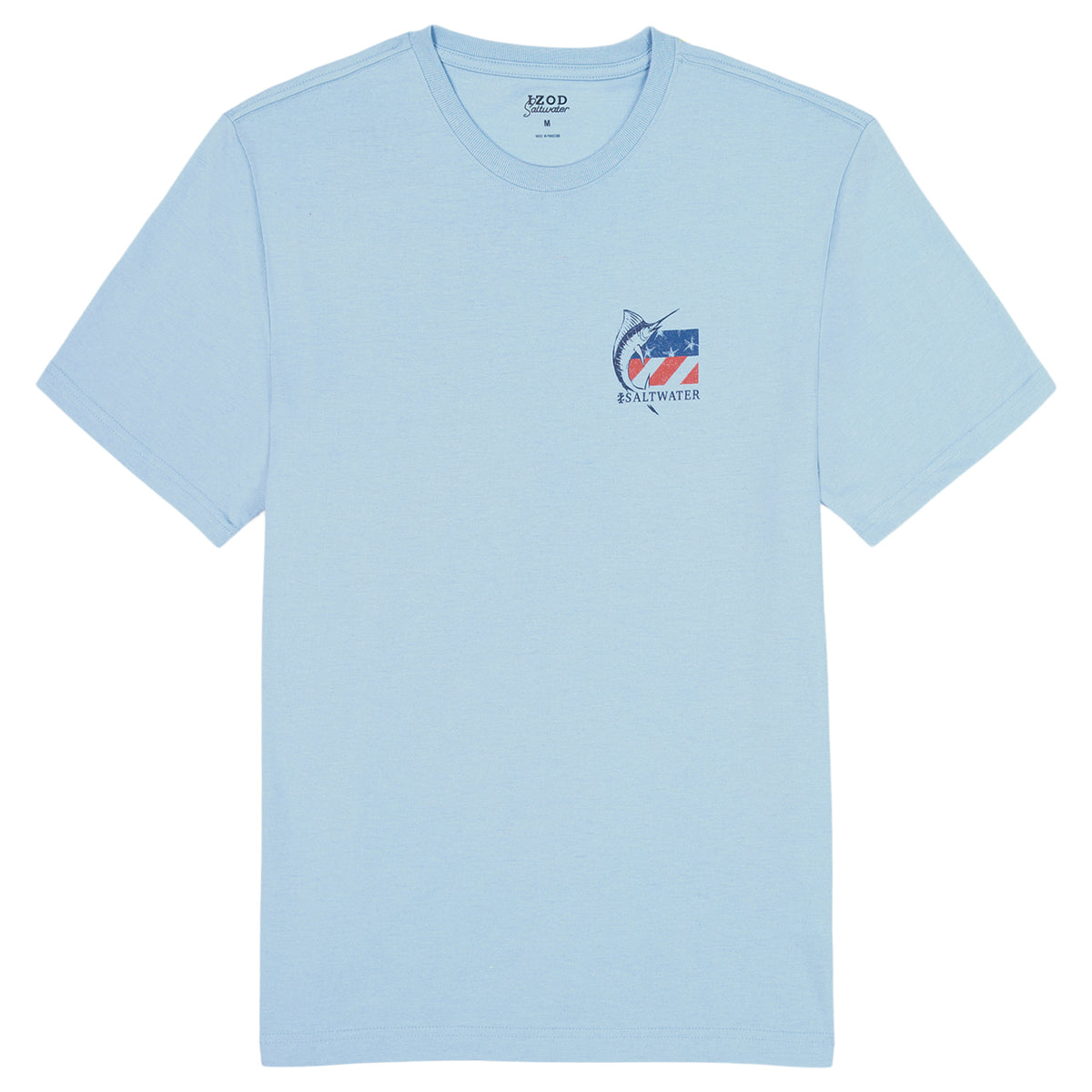 Izod SALTWATER SHORT SLEEVE GRAPHIC TEE - CHAMBRAY BLUE