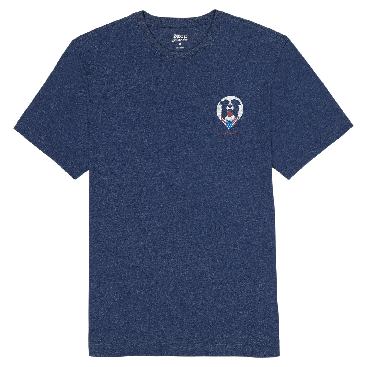 Izod SALTWATER SHORT SLEEVE GRAPHIC TEE - MEDIEVAL BLUE