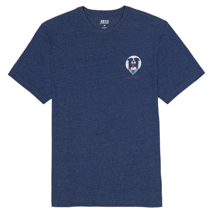 Izod SALTWATER SHORT SLEEVE GRAPHIC TEE - MEDIEVAL BLUE