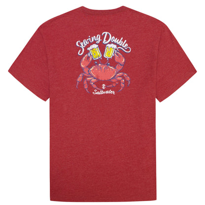 Izod SALTWATER SHORT SLEEVE GRAPHIC TEE - SUNDRIED TOMATO