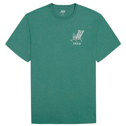 Izod SALTWATER SHORT SLEEVE GRAPHIC TEE - SMOKE PINE