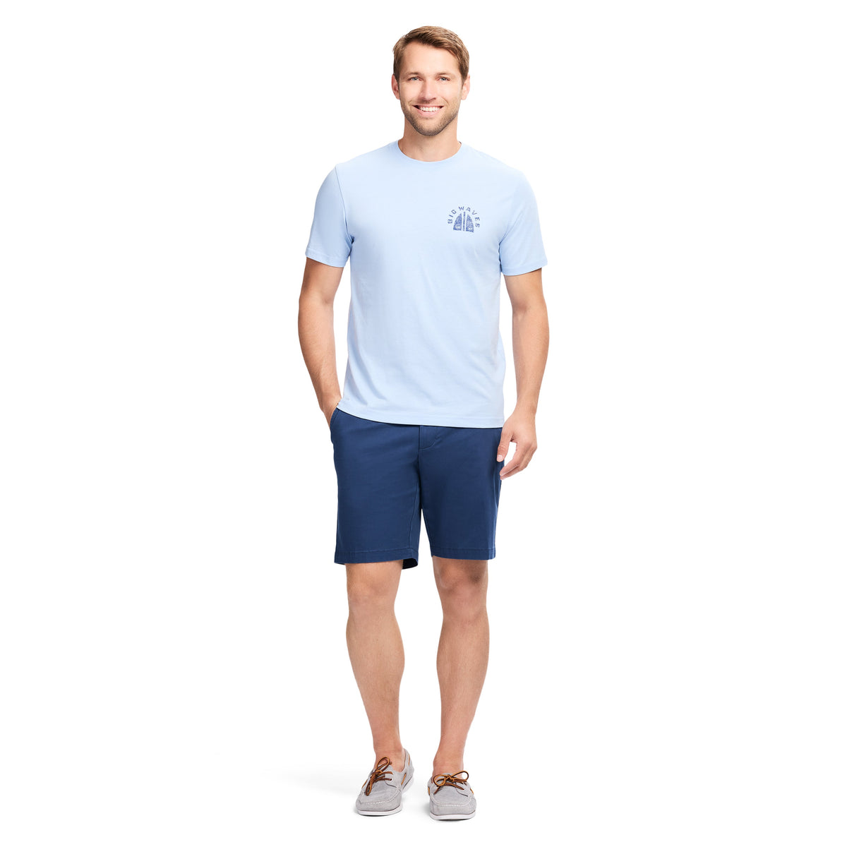 Izod SALTWATER S/S GRAPHIC TEE - CHAMBRAY BLUE
