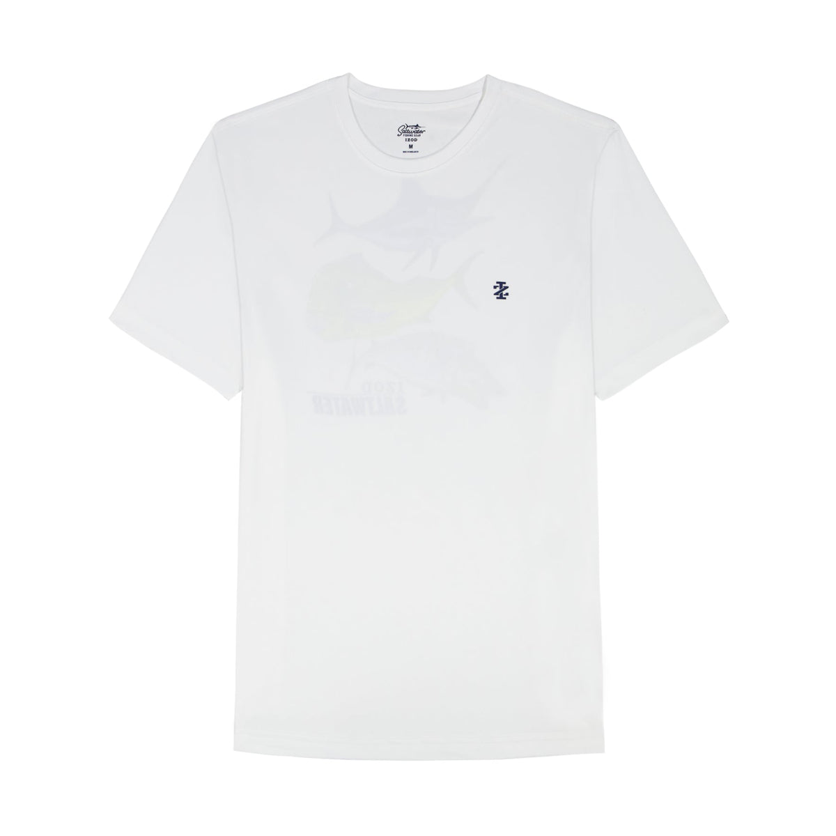 Izod SALTWATER FISHING GEAR S/S GRAPHIC TEE - BRIGHT WHITE