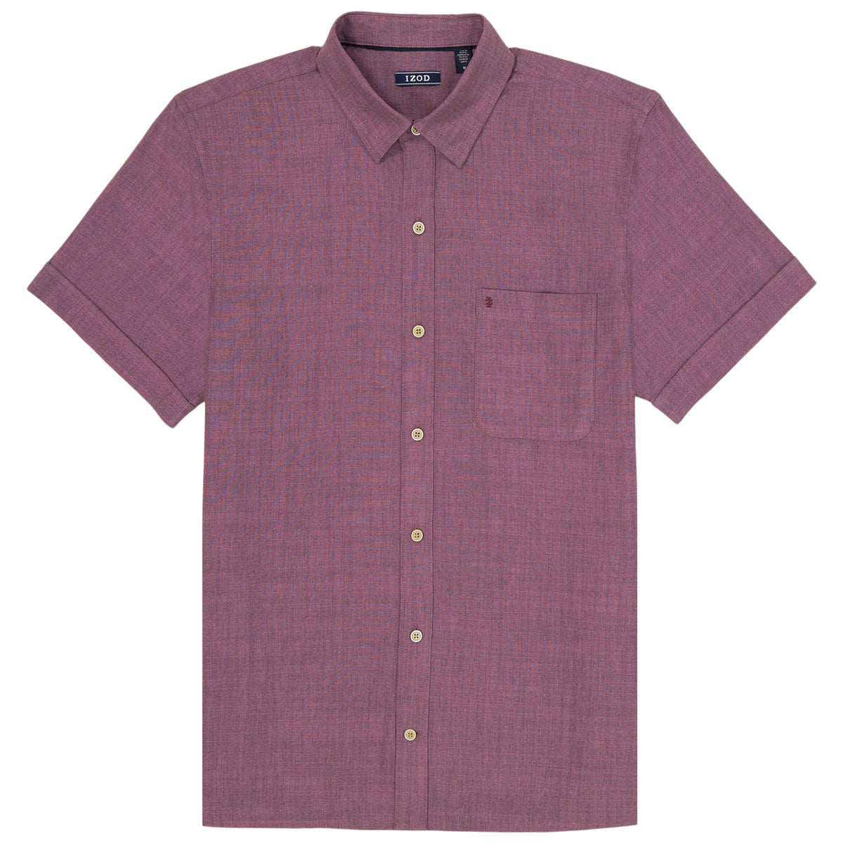 Izod LUXURY SHORT SLEEVE BUTTON DOWN SHIRT - NIGHTSHADE