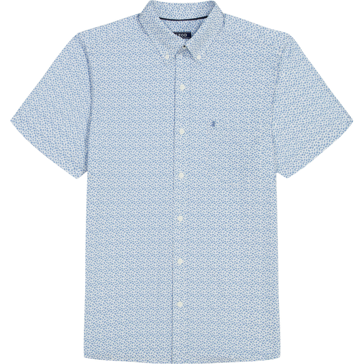 Izod BREEZE SHORT SLEEVE PRINTED BUTTON DOWN SHIRT - RIVIERA
