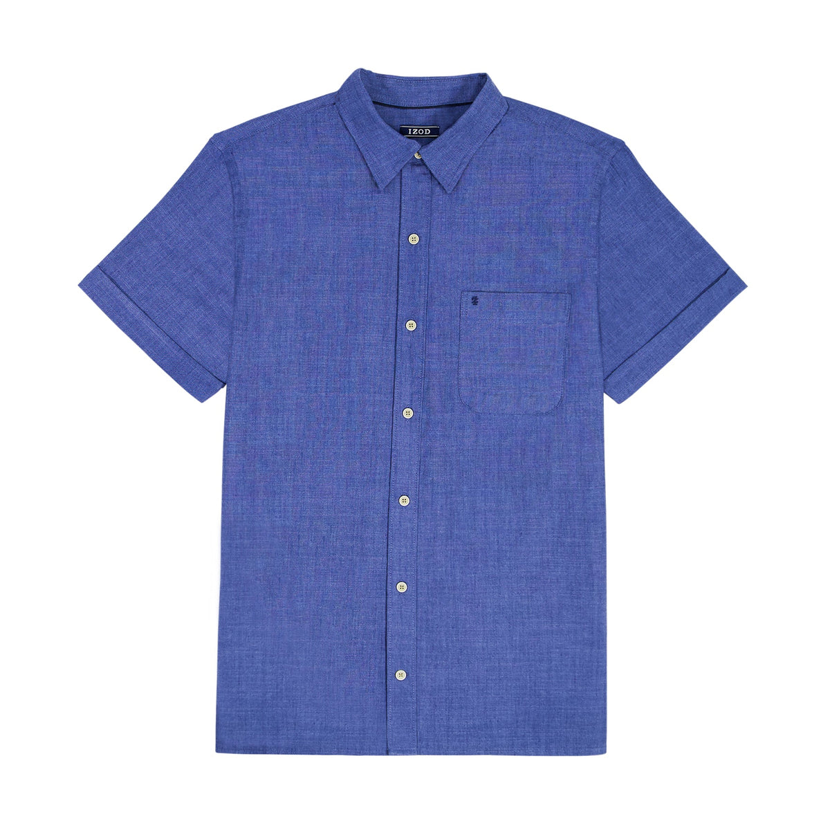 Izod LUXURY S/S BUTTON-DOWN SHIRT - MEDIEVAL BLUE