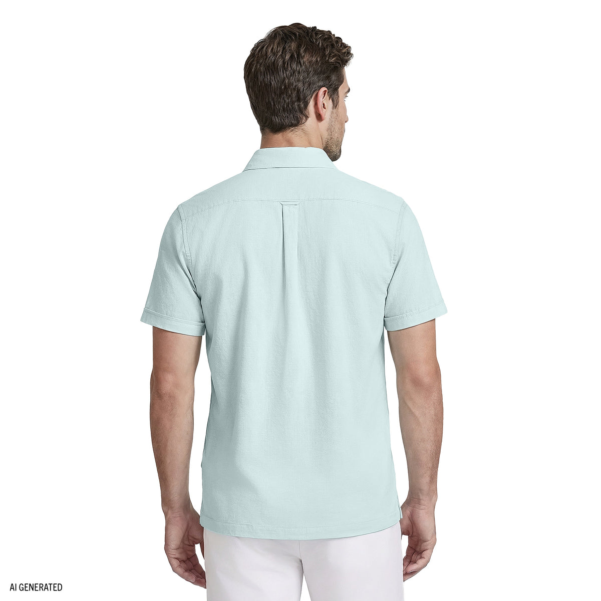 Izod LUXURY S/S BUTTON-DOWN SHIRT - WASABI