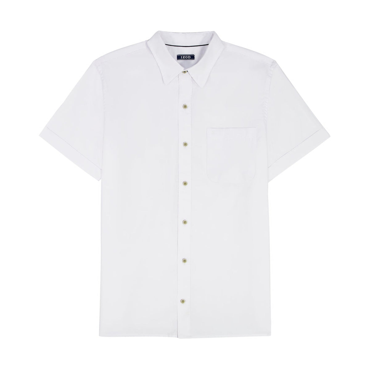 Izod LUXURY S/S BUTTON-DOWN SHIRT - BRIGHT WHITE
