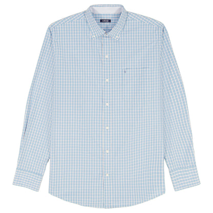 Izod PERFORMANCE COMFORT L/S BUTTON-DOWN SHIRT - MILKY BLUE