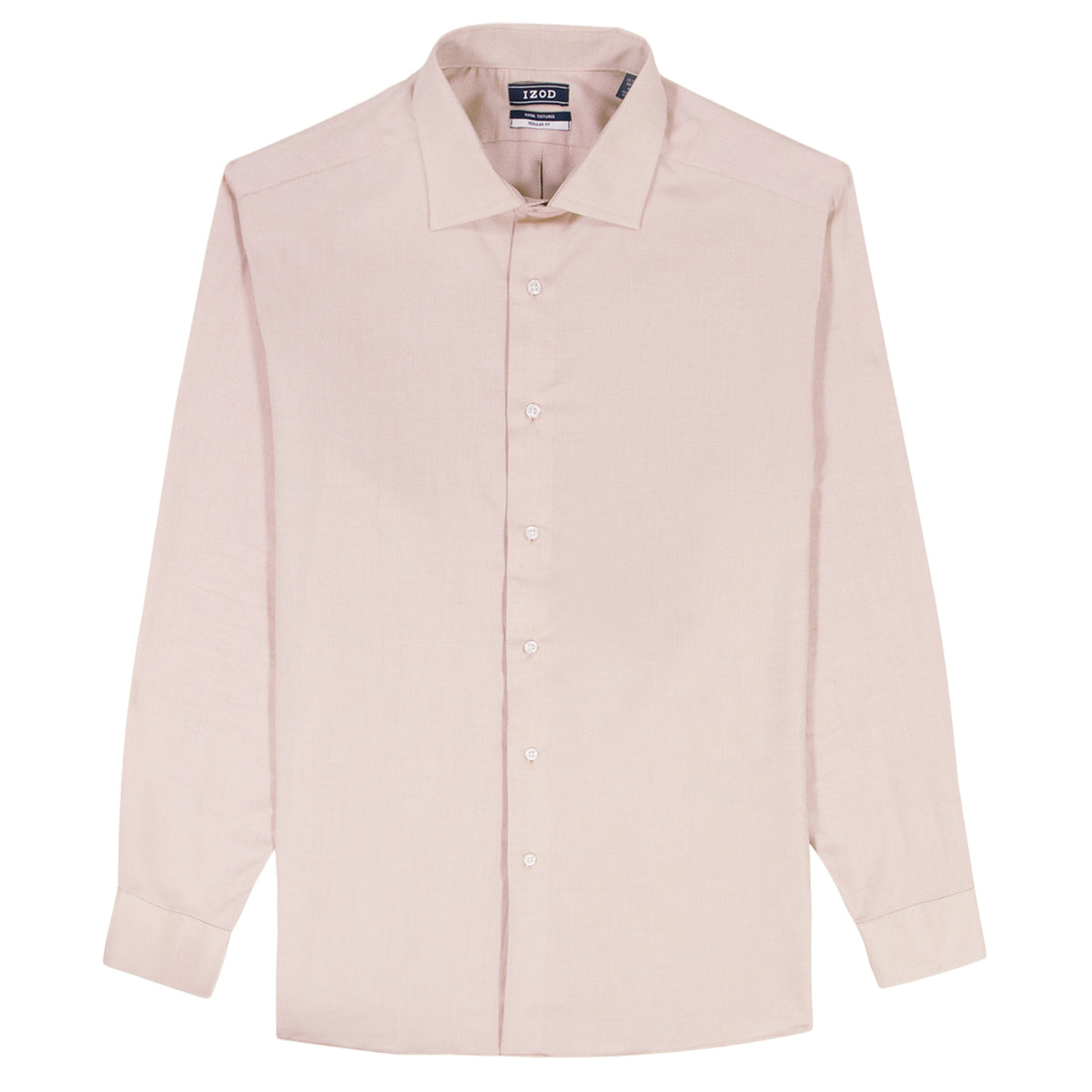 Izod Royal Texture Button Down Dress Shirt - Cedarwood Khaki