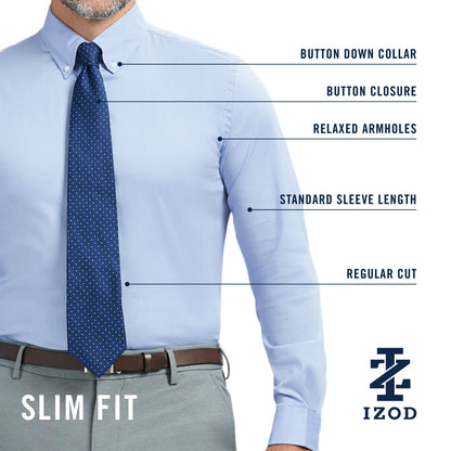 Izod Cool Fx Button Down Dress Shirt - Biking Red