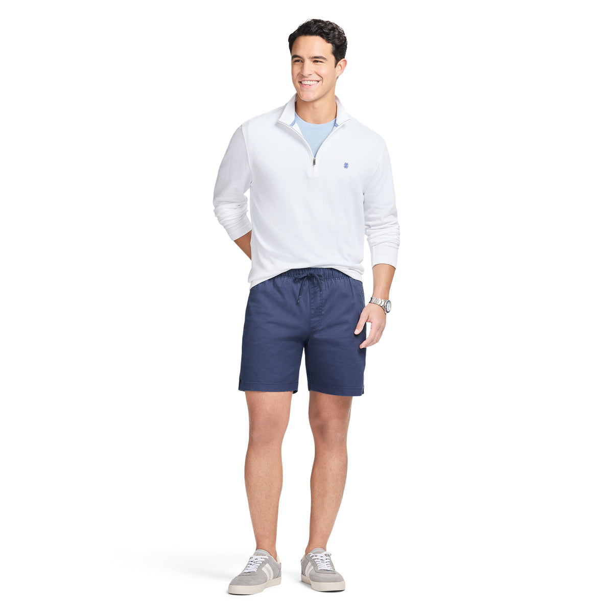 Izod PERFORMANCE COMFORT 1/4 ZIP - BRIGHT WHITE