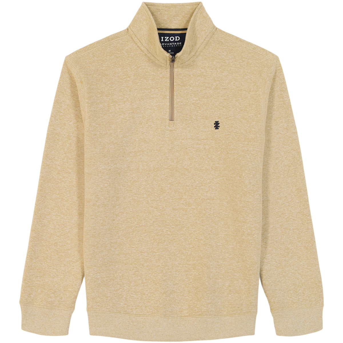Izod Advantage Performance Quarter Zip Fleece - Camel Hthr
