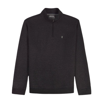 Izod Advantage Performance Quarter Zip Fleece - Black