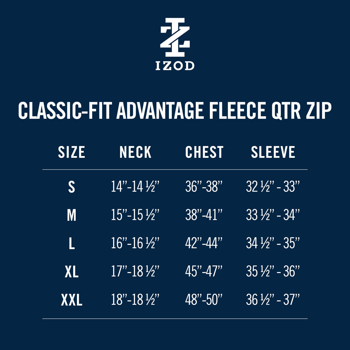 Izod Advantage Performance Quarter Zip Fleece - Black