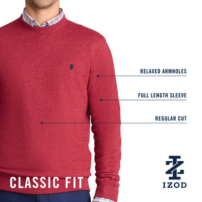 Izod Advantage Performance Crewneck Fleece - Bright White