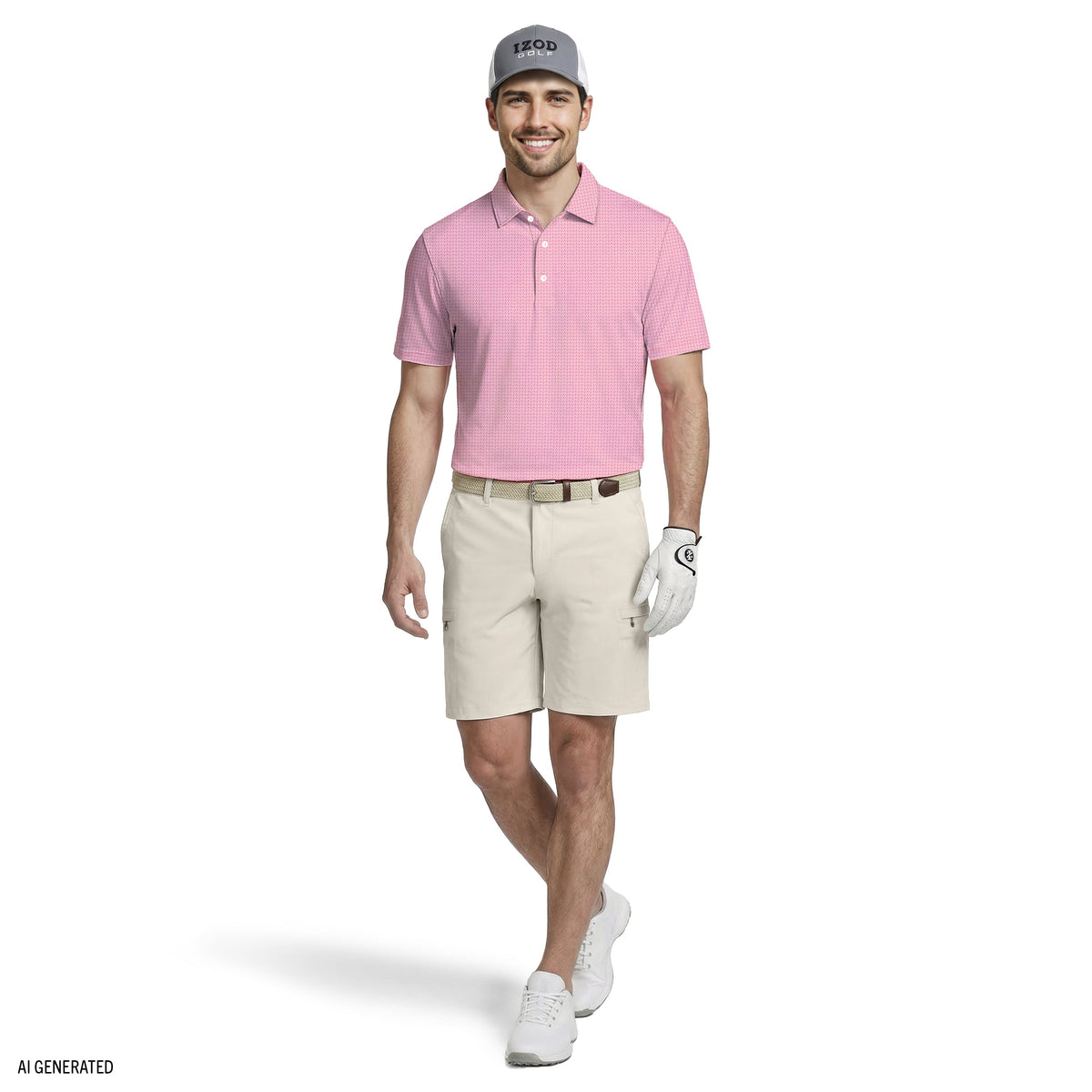 Izod GOLF SWINGFLEX CARGO SHORT - R. KHAKI
