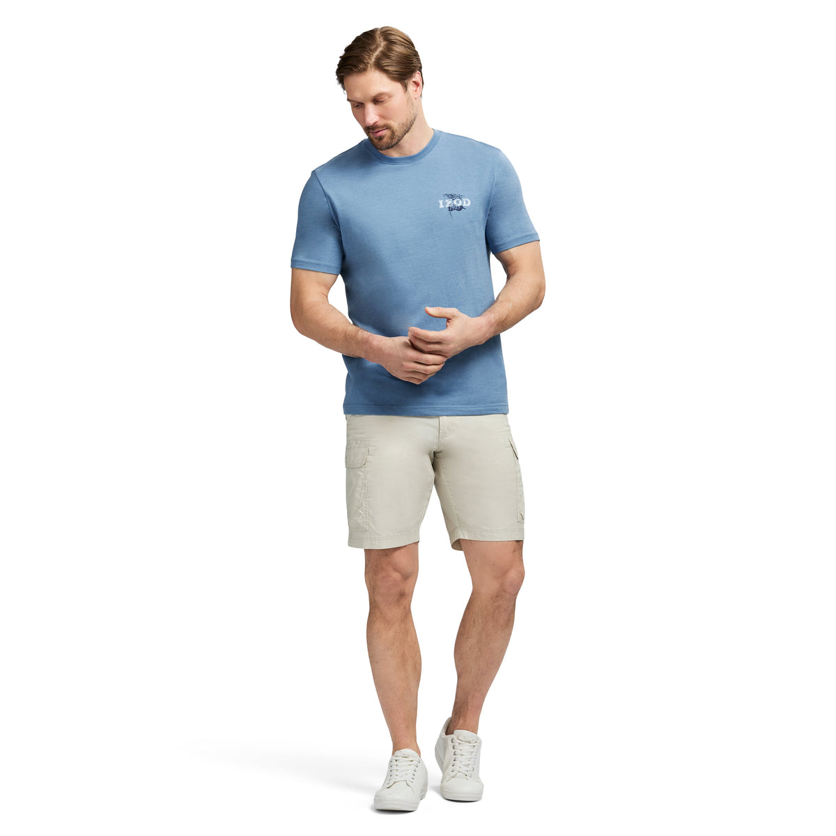 Izod Saltwater Cargo Short - Silver Birch