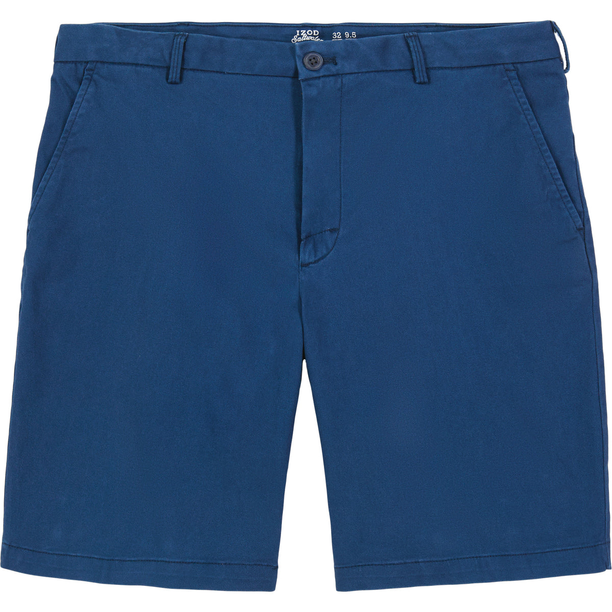 Izod Saltwater 9.5" Flat Front Chino Short - Cadet Navy