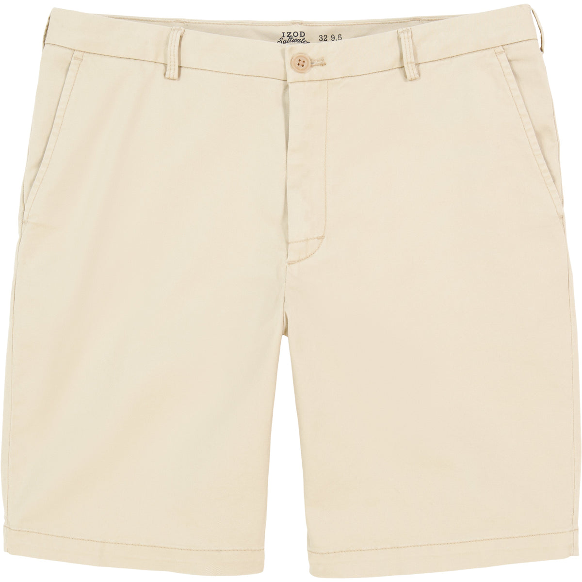 Izod Saltwater 9.5" Flat Front Chino Short - Pale Khaki