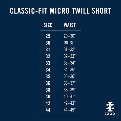 Izod Golf 9.5" Micro Poly Classic Fit Short - R. Khaki