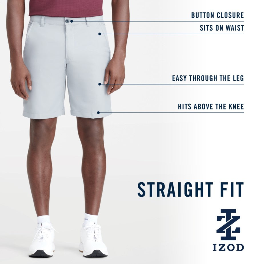 Izod Golf 9.5" Micro Poly Classic Fit Short - Caviar