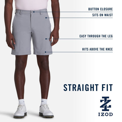 Izod Golf Swingflex Straight Fit Stretch Shorts - Cinderblock