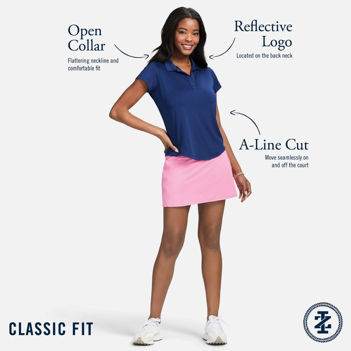 Izod Simone Short Sleeve Polo - Sachet Pink