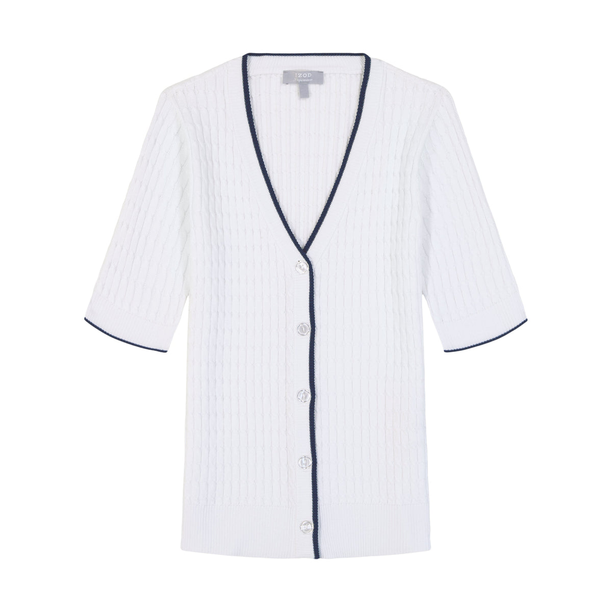 Izod Calista 3/4 Slv Swtr - Bright White