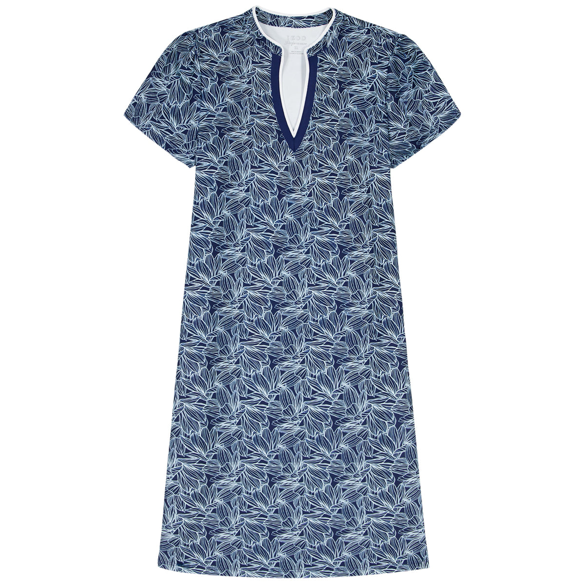 Izod SARA S/S PRINTED DRESS - MEDIEVAL BLUE